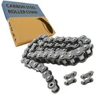 PGN #50 Roller Chain - 10 Feet + 2 Free Connecting Links - Carbon Steel Chain...