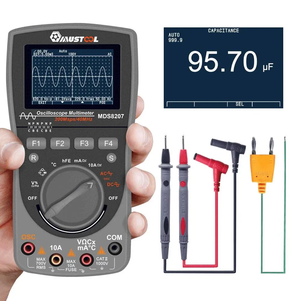 MUSTOOL MDS8207  2 in 1 Digital Oscilloscope 40MHz 200Msps TESTED UNIT ONLY