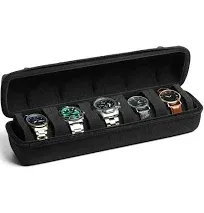 5 watch travel case roll Portable watch carry case roll storage organizer box