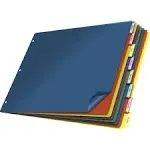 Cardinal Poly Insertable Dividers 8-Tab 11 x 17 Multicolor