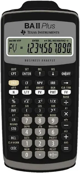 Texas Instruments BA II Plus Financial Calculator