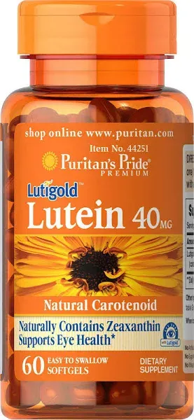 Lutein 20 mg with Zeaxanthin Puritan's Pride Softgels