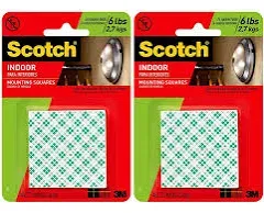 3M Scotch 311DC Heavy Duty 1-Inch Mounting Squares, 48 Squares (2 Sets)