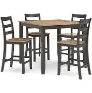 Ashley Gesthaven Counter Height Dining Table and 4 Barstools