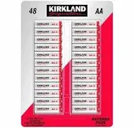 Kirkland Signature Alkaline AA Batteries 48-Count