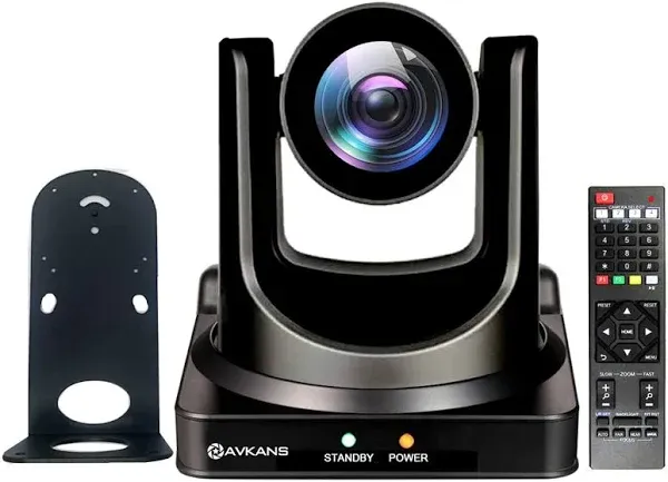 AVKANS NDI Camera, 20X Optical AI Auto Tracking PTZ Camera with Simultaneous HDMI/3G-SDI/IP Streaming for Church Video Production School Events Worship(NDI Approved by Newtek Officially)