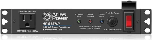 Atlas AP-S15HR 15A Half Width Rack Power Conditioner