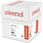 Universal 15807 9.5&#034; x 11&#034; 20 lbs. 1-Part Printout Paper - White (2300/CT) New