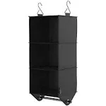 ClosetMaid Capsule 3-Cube Hanging Fabric Closet Organizer Black