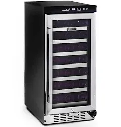 Whynter BWR-33SD BWR-33SA 33 Bottle Built-in Wine Refrigerator, Stainless Steel