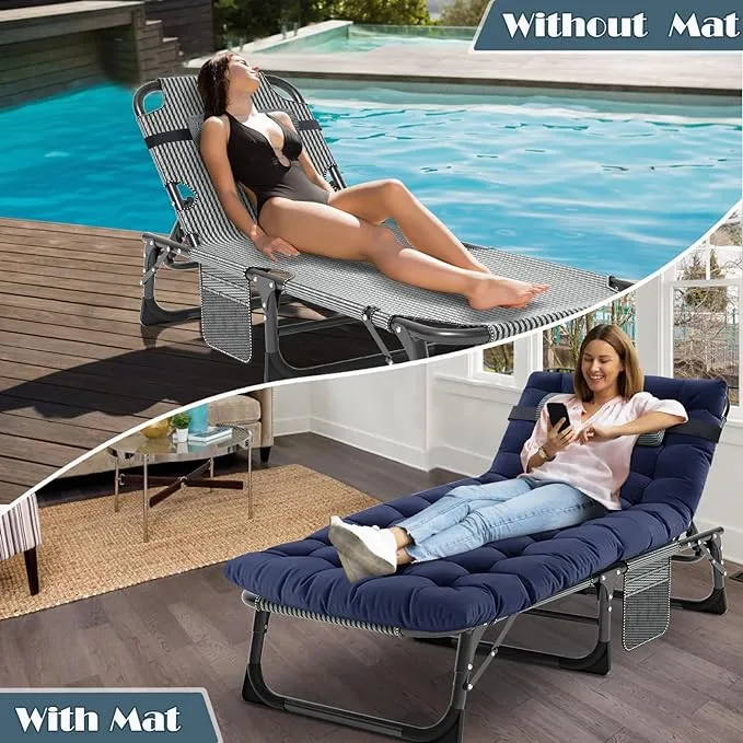 Mophoto Folding Chaise Lounge Chair