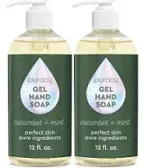 Puracy Organic Hand Soap, For the Professional Hand Washers We've All Become, Moisturizing Natural Gel Hand Wash Soap, Liquid Hand Soap Refills for Soft Skin (12 fl.oz, Lavender & Vanilla) 2-Pack