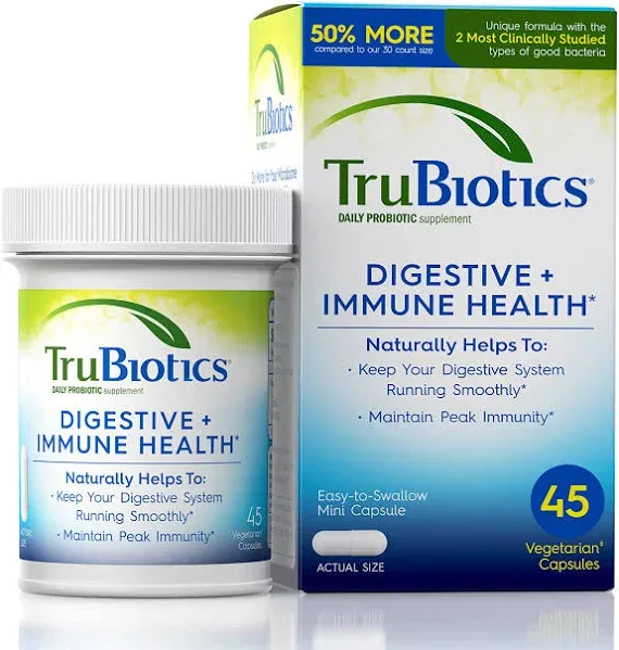 TruBiotics Vegetarian Digestive & Immune Health Capsules