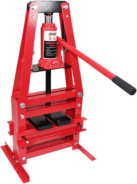 Dragway Tools 6-Ton Benchtop Hydraulic A-Frame Shop Press with Press Plates