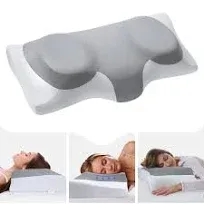 ABLEGRID Contour Memory Foam Cervical Pillow,FSA HSA Eligible Cooling Gel Pillow for Neck and Shoulder Pain Relief,Ergonomic Orthopedic Adjustable Bed and Support Pillow for Side,Back,Stomach Sleeper