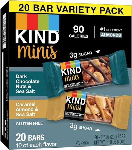 Kind Minis Dark Chocolate Nuts Sea Salt