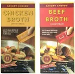 Savory Choice Liquid Chicken and Beef Broth Concentrates, 5.1 Ounce (Pack of 2)