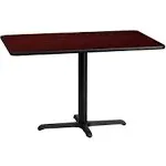 Flash Furniture Stiles 30'' x 48'' Rectangular Black Laminate Table Top with 23.5'' x 29.5'' Table Height Base