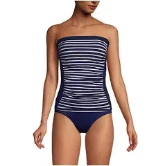 NWT Lands&#x27; End Women&#x27;s Removable Strap Bandeau Tankini Top Size 18 $120 FLG164