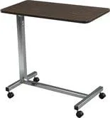 Drive Medical Non Tilt Top Overbed Table, Silver Vein