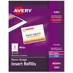 Avery Name Badge Insert Refills