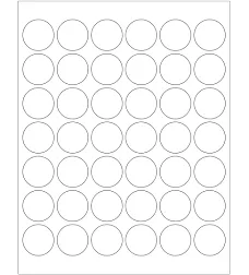 ChromaLabel 1.25 inch Round Labels for Laser & Inkjet Printers, 1050 Stickers per Pack, Fluorescent Red Orange