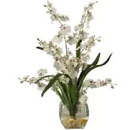 Nearly Natural Dancing Lady Orchid Liquid Illusion Silk Flower Arrangement