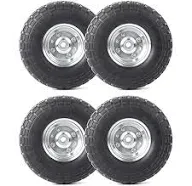 AR-PRO 4-Pack 10-Inch Solid Rubber Tires and Wheels