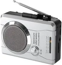 AM/FM Portable Pocket Radio and Voice Audio Personal Cassette Recorder Player