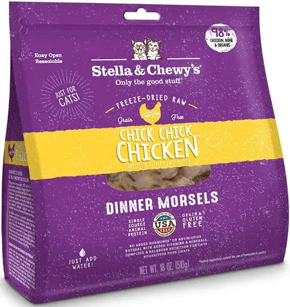 Chick Chick Chicken Dinner Morsels Freeze-Dried Raw Cat Food