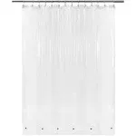 Clear Shower Curtain Liner 82 Width by 74 Height with Free Hooks - 6 Bottom Magnets, Waterproof Peva, PVC Free, Metal Grommets Curtain Peva 6g