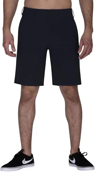 NEW Hurley Mens Heathered 4-Way Stretch Walk Shorts - Black - Waist 28 $60 X2