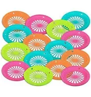 12 Reusable 10.5" Plastic Paper Plate Holders in bright colors