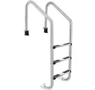 Costway 3-Step Stainless Steel Swimming Pool Ladder with Anti-Slip Step