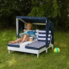 KidKraft Double Chaise Lounge with Cup Holders