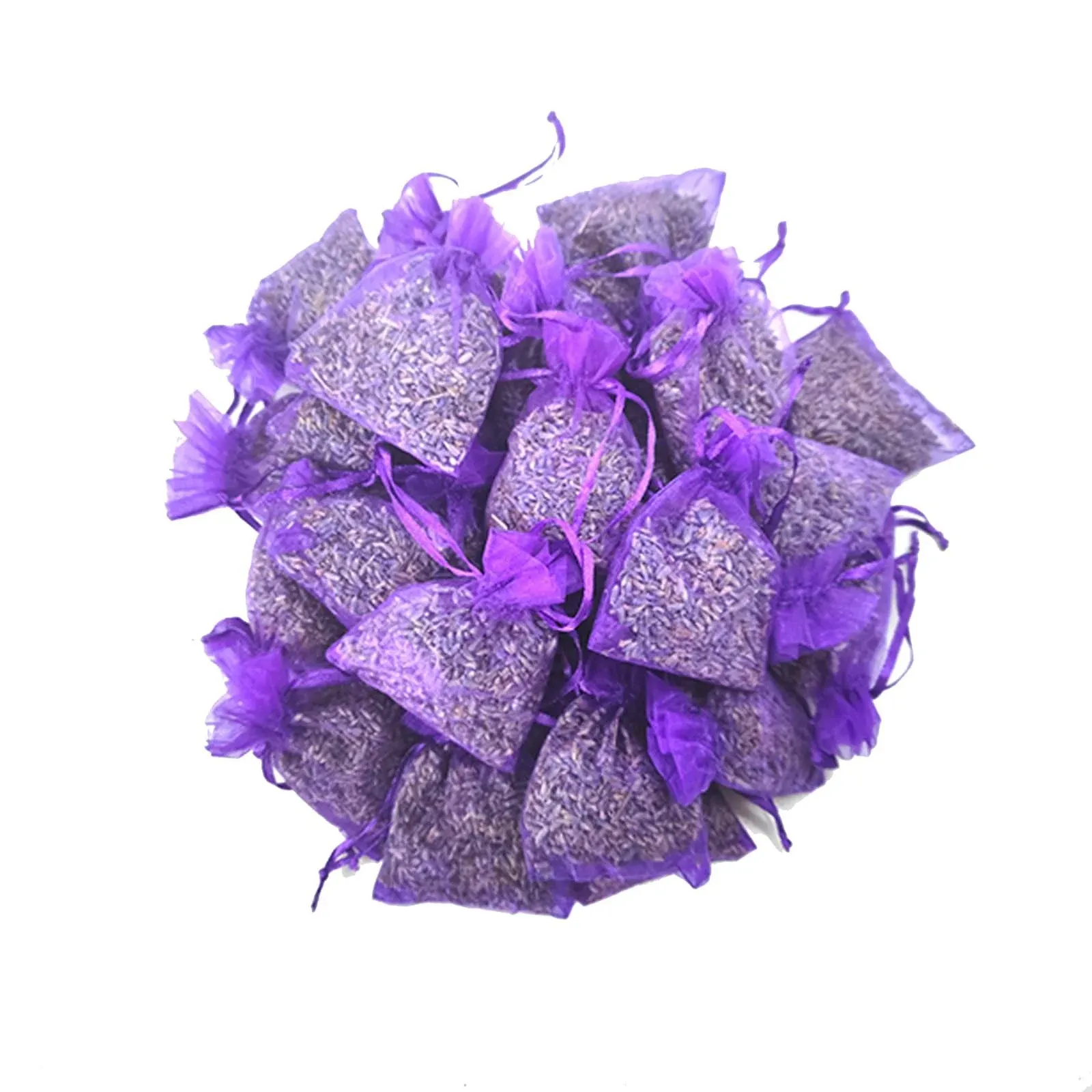 24 Pieces French Dried Lavender Sachet Lavender Flower Bags Long Lasting Fresh Scents 2023 New Lavender Buds for Clothes Storage Drawers and Closets Home