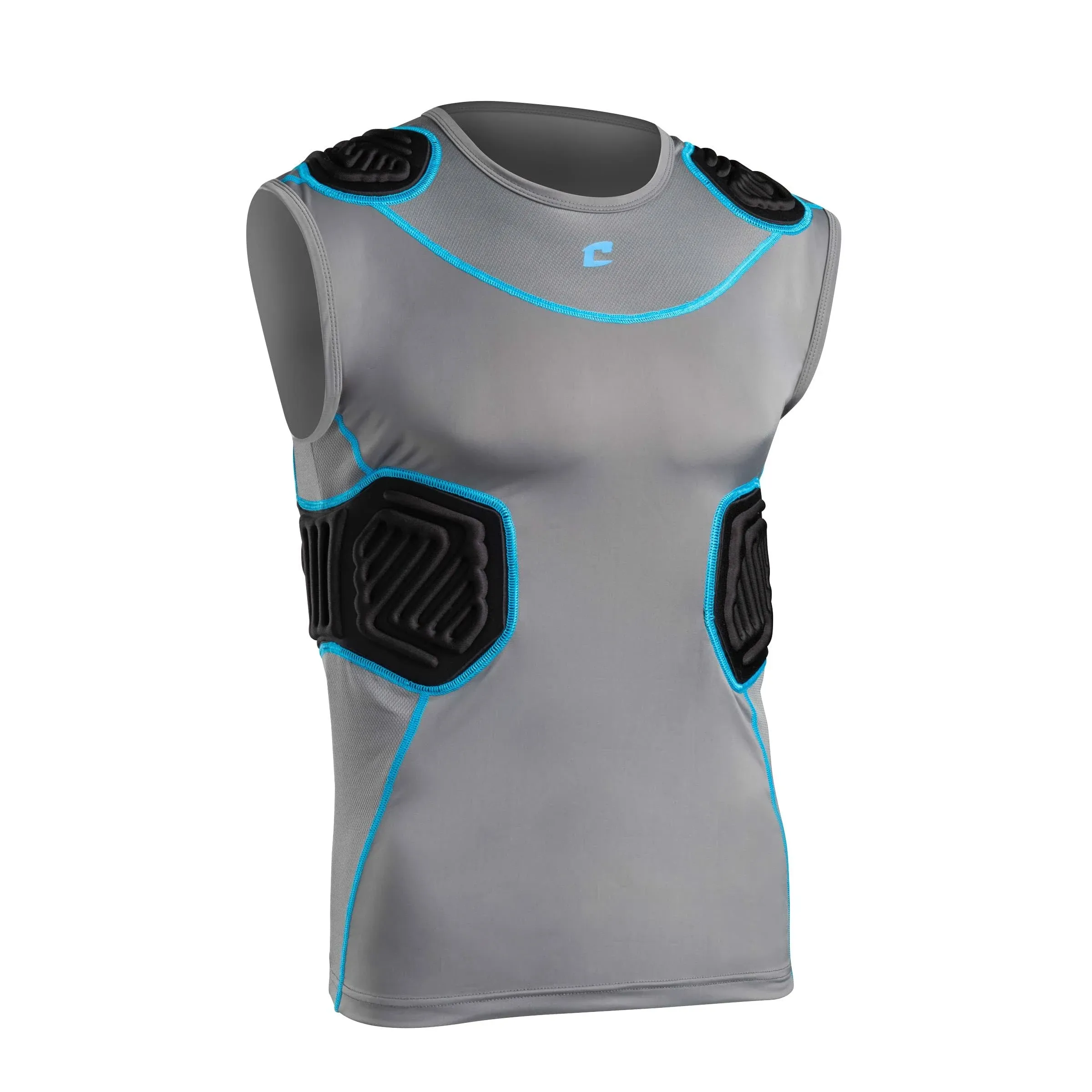 Champro Bull Rush Youth Compression Shirt - Charcoal Black