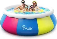 Evajoy Inflatable Swimming Pool Above Ground Pool 10ft x 30in Fast Set Pools