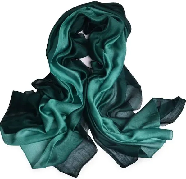 SNUG STAR Cotton Silk Scarf Elegant Soft Wraps Color Shade Scarves for Women