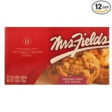 Mrs. Fields Oatmeal Raisin with Walnuts Cookies, 12 count(2.1 oz per unit)