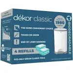 Dekor Classic Diaper Pail Biodegradable Refills | 4 Count | Most Economical Refi