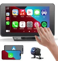 Gegaibe Wireless Car Stereo With Apple Carplay/android Auto Portable Touch Screen Car Radio Multimedia Player With Bluetooth