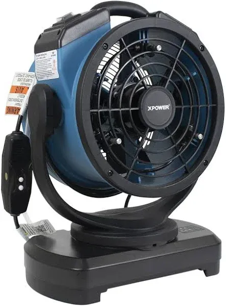 XPOWER FM-68W Multi-purpose Oscillating Misting Fan with Built-In Water Pump