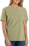 Carhartt Women's Medium Dried Clay Short Sleeve Pocket Shirt