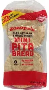 Joseph's Flax Oat Bran & Whole Wheat Mini Pita Bread (8 oz)