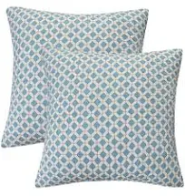 Palladium Grey Geometric  Euro Sham Set of 2 - Levtex Home