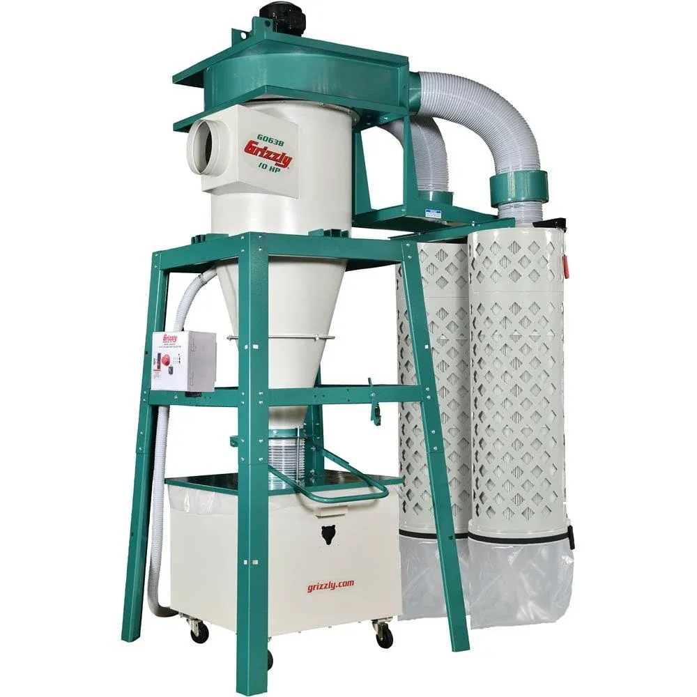 Grizzly G0638 - 10 HP 3-Phase Cyclone Dust Collector