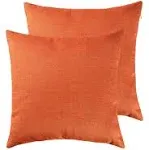 RainRoad Orange Decorative Throw Pillow Cover for Sofa Couch Bedroom Car Cotton