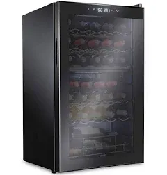 Ivation 33-Bottle Dual-Zone Freestanding Wine Refrigerator