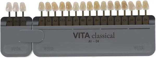 Vident G027CBS VITA Classical Dental Shade Guide with Bleached Shades Clip